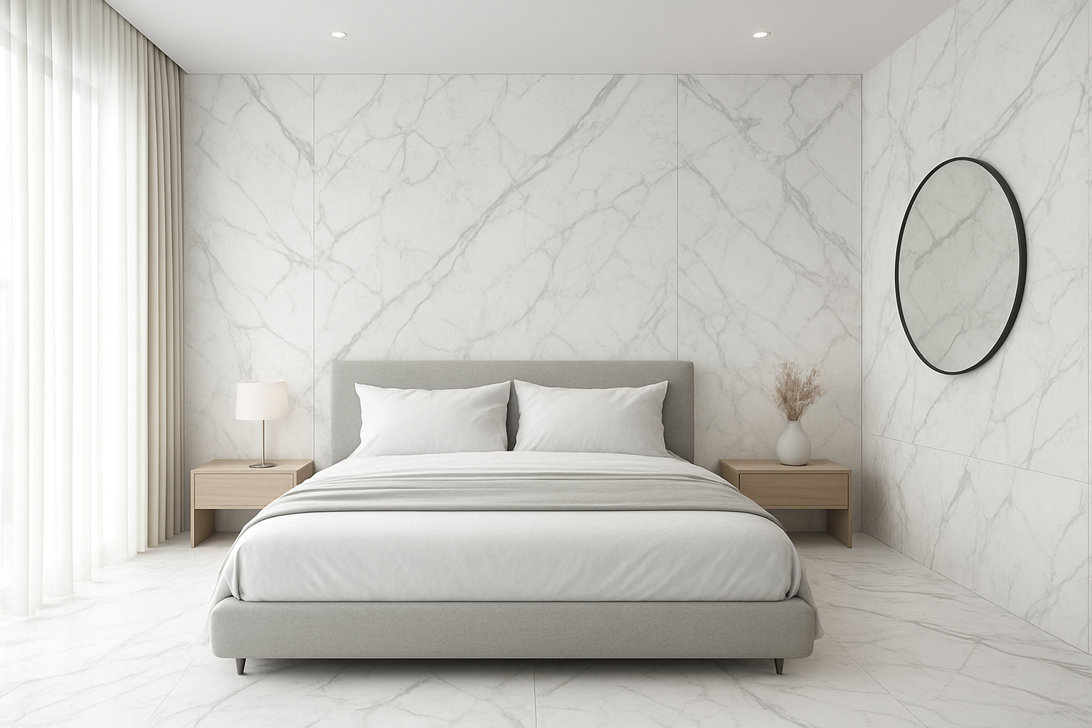 Statuario Marble Bedroom Luxury