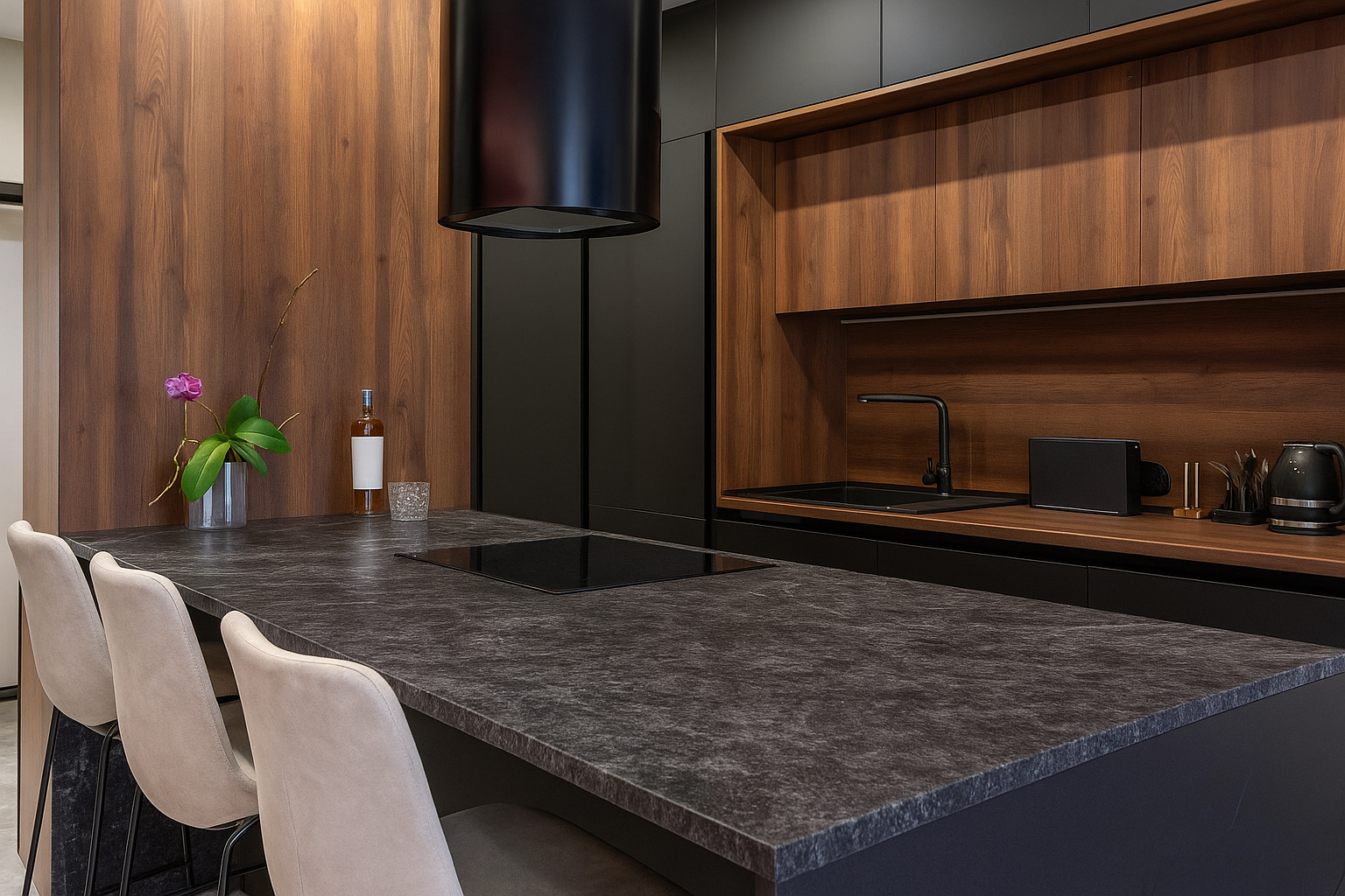 Italian Marble Kitchen Elegance